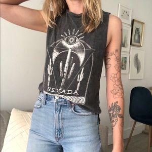 Topshop Cactus Graphic Tank